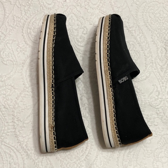 BOBS from Sketchers Black Slip-On Espadrilles Size 9M Canvas Memory Foam - Picture 5 of 8
